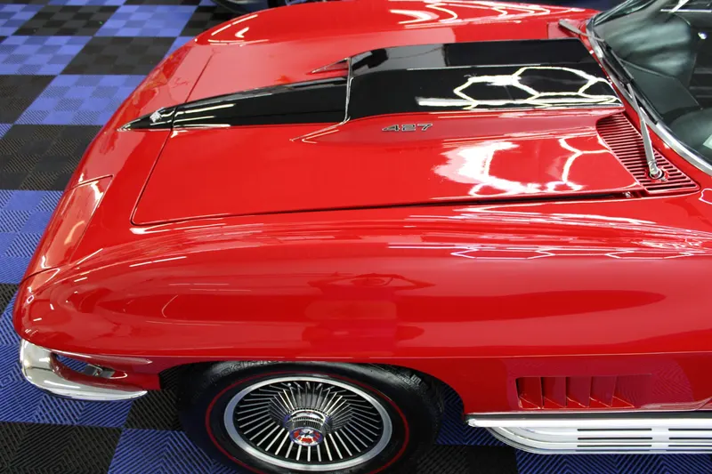 Ceramic coated 1967 Corvette 427 in red with mirror-gloss reflections — Lancaster, NY