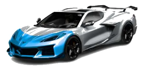 Partial Front PPF coverage diagram — bumper, partial hood and fenders, headlights protected